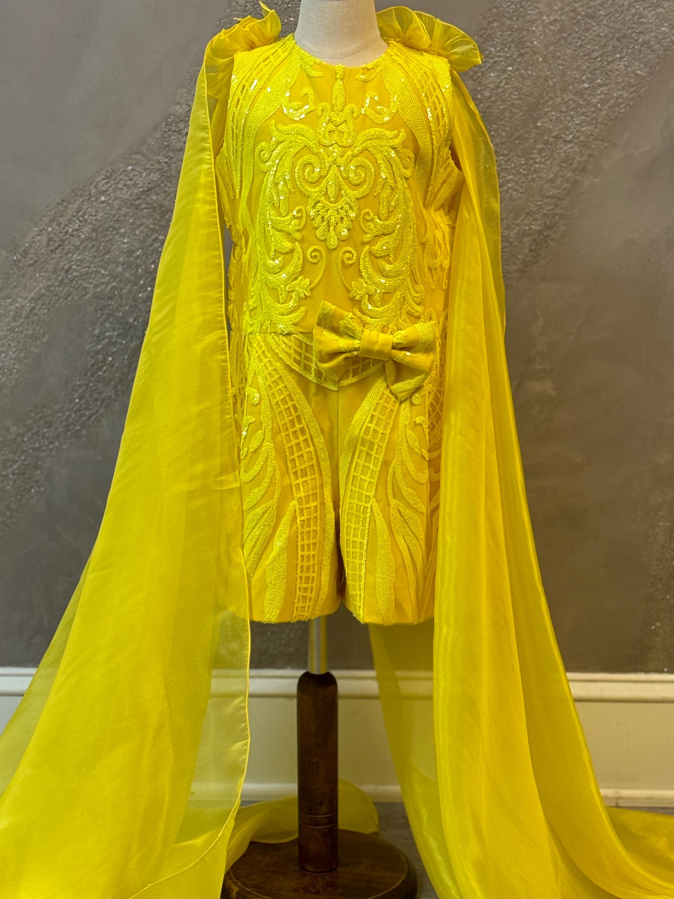 Pageant Yellow Backdraft Fun Fashion Yellow Girls Outfit Pageant Yellow Runway Pageant Outfit ...