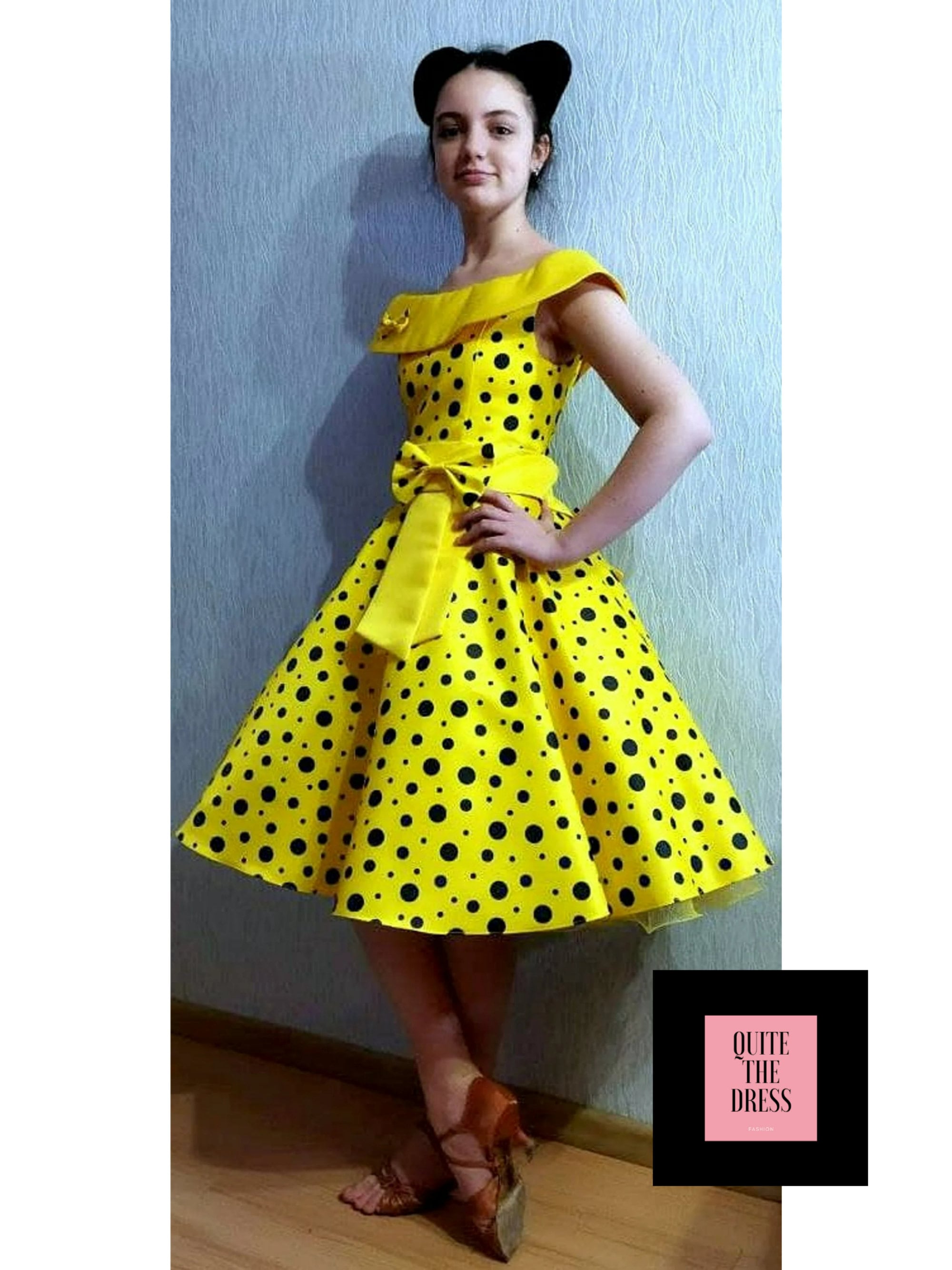 Yellow Polka Dot Dress