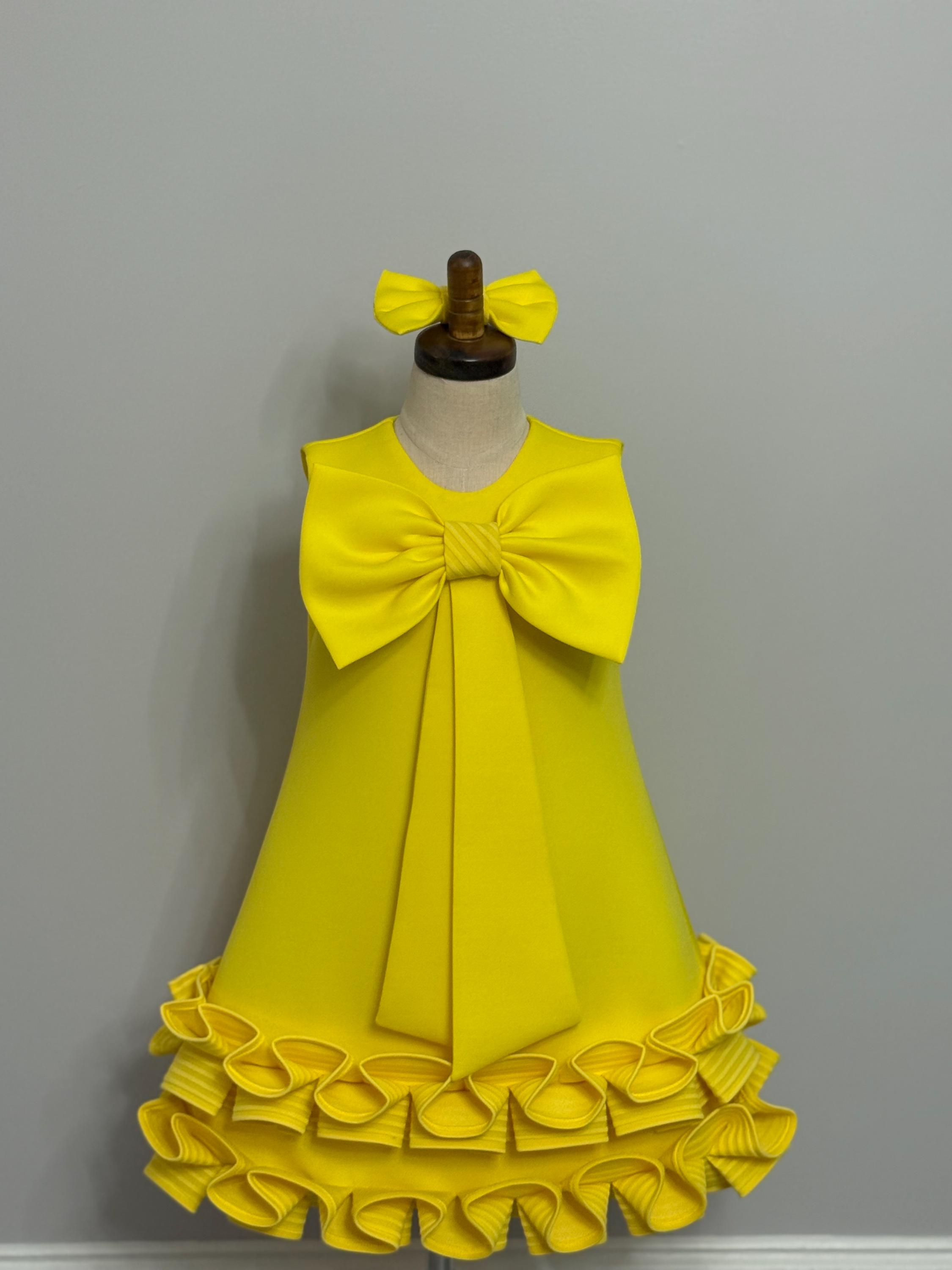 Pageant Yellow Backdraft Yellow Interview Dress Pageant Yellow Cocktail Girls Neoprene Scuba ...