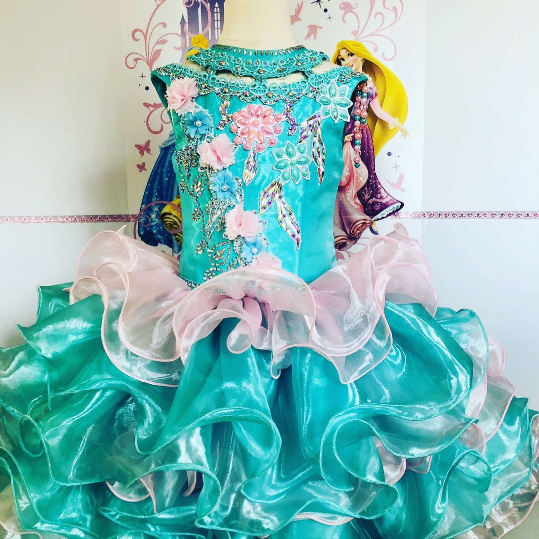 Mint Aqua Bubblegum Pink Baby Doll Cupcake Girls Dress Party Etsy