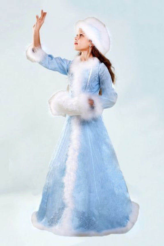 Blue Christmas outfit Christmas dress Pageant dress Girls outfit Birthday Party girls dress Snow Maiden Christmas OOC Fashion girls dress