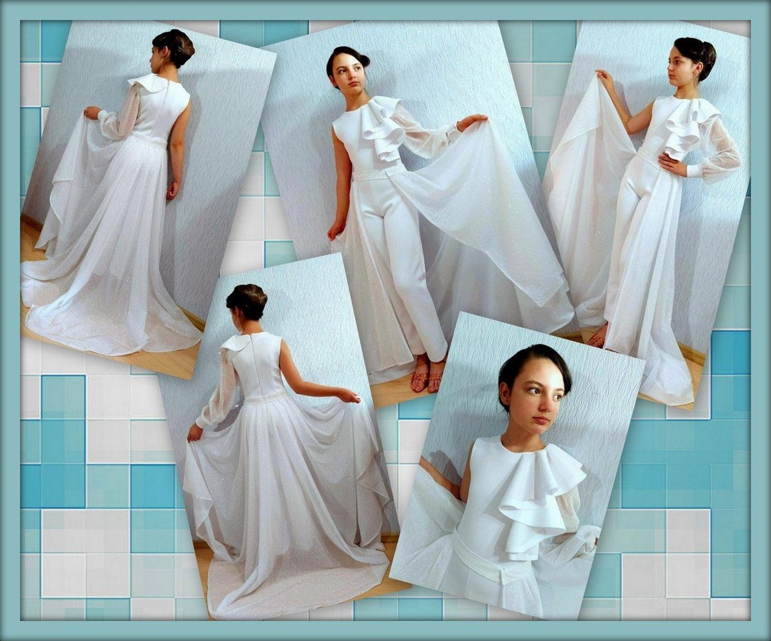 Orange sparkly jumpsuit Pageant runway outfit Girls neoprene Etsy