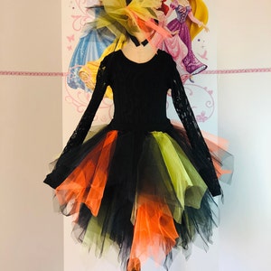 Personalized Halloween girls costume Pageant Halloween custom made outfit Party Holiday girls dress Rainbow 3 piece girls black outfit