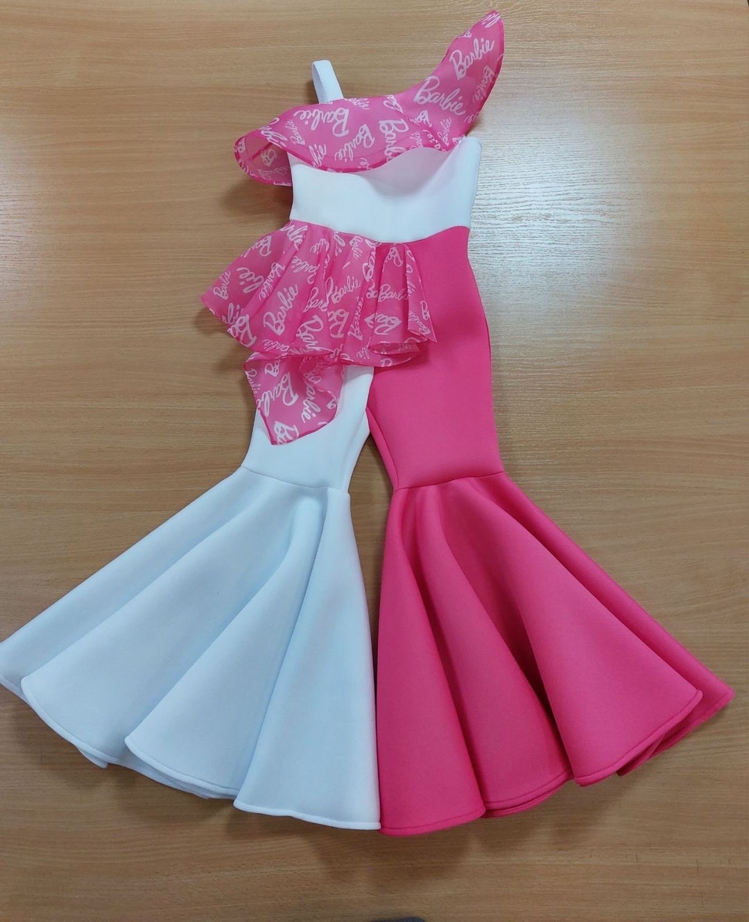 Hot Pink White Interview Jumpsuit Pageant Pink White Outfit Girls