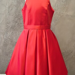 Red pageant dress Girls satin dress Pageant outfit for girls Custom pageant dress Cocktail Red dress Interview unique girls dress