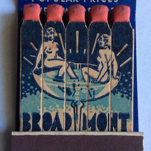 Girlie Matchbook BroadMont Cafe Dine Dance Broadway Entertainment