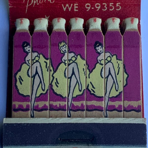 Vintage Girlie feature matchbook Club Trocadero Chicago