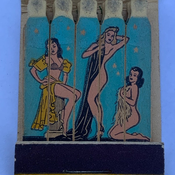 Vintage girlie matchbook Florentine Garden Cabaret Restaurant Hollywood California feature matches