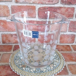 Vintage Mikasa Cheers ice bucket, champagne bucket, ice bucket, heavy glass ice bucket