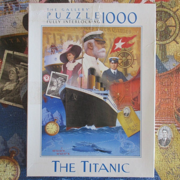 Titanic Jigsaw puzzle, Vintage 1997 Milton Bradley, The Gallery Series puzzle, 1000 pieces