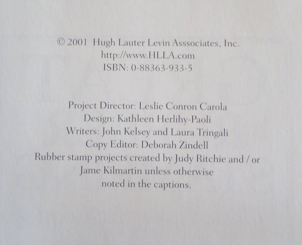 Great Rubber Stamping ideas tips and techniques book Etsy