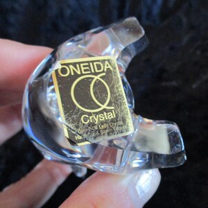 Vintage Miniature Oneida Crystal Teddy Bear Figurine, Small Glass Teddy ...