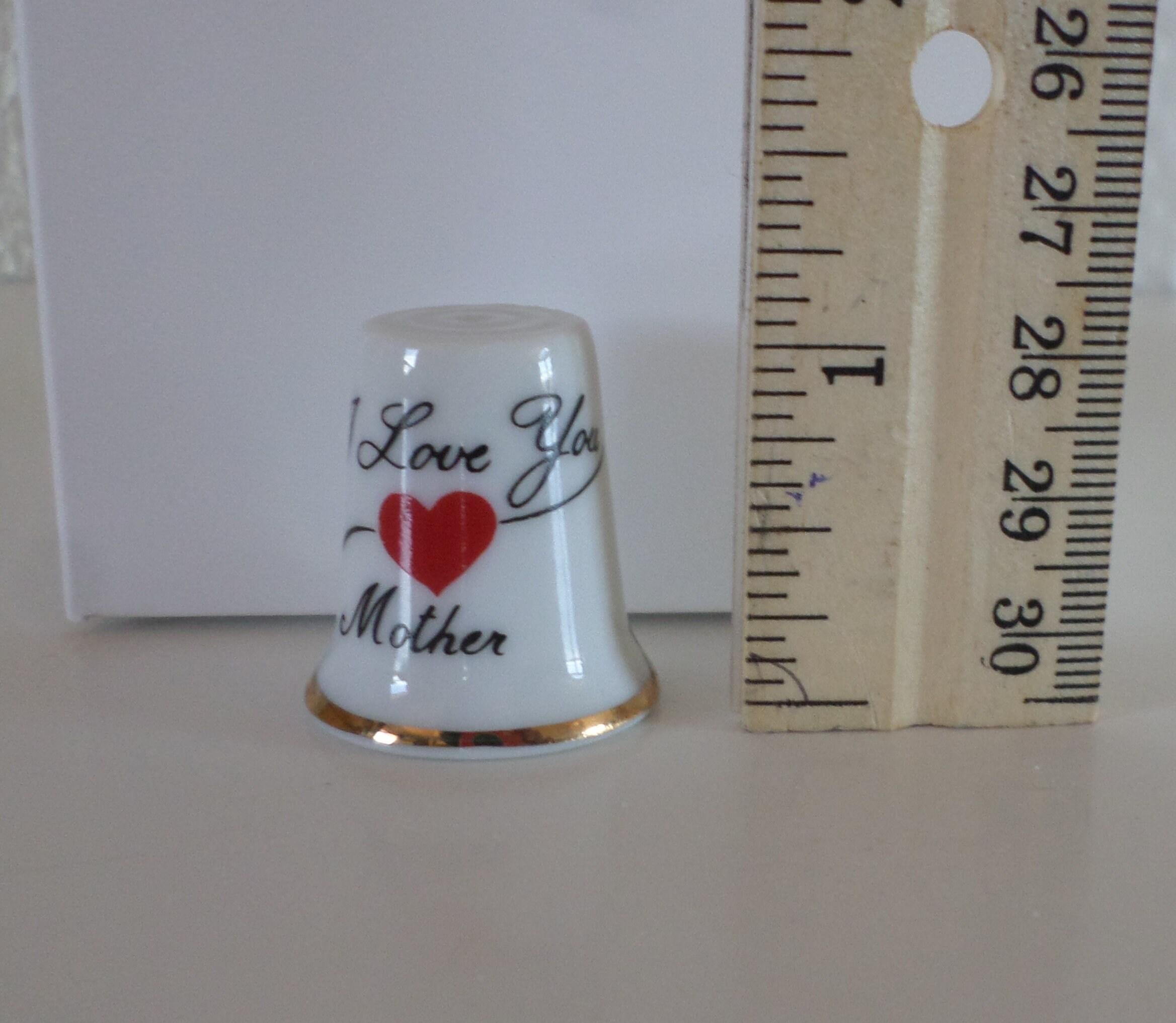 I Love You Mother thimble vintage ceramic thimble Etsy
