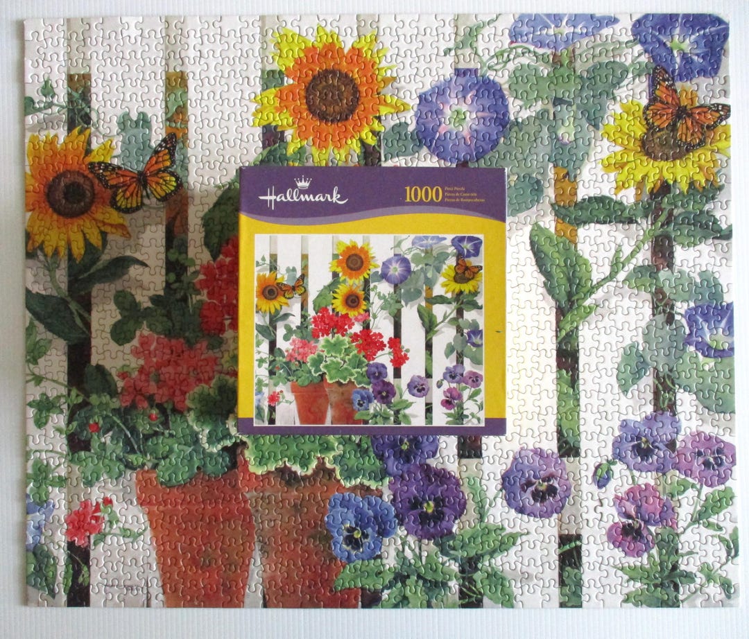 Vintage Hallmark Jigsaw Puzzle, Garden Flowers 1000 Piece Puzzle - Etsy