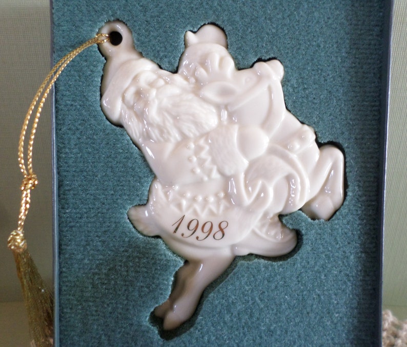 Vintage 1998 Lenox Santa Ornament collectible Christmas ornament