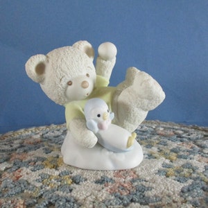 Vintage bear and penguin figurine, Enesco statue, Life is Snow Much Fun With You in it