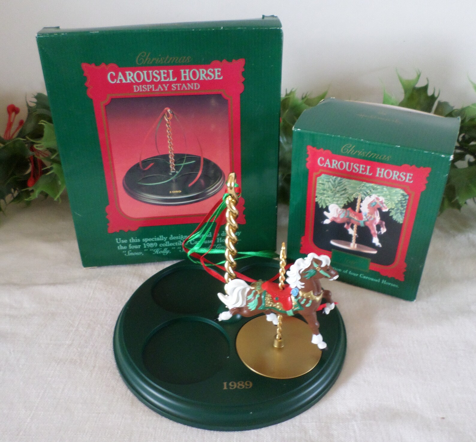 Vintage Hallmark Carousel horse ornament and collectors Etsy