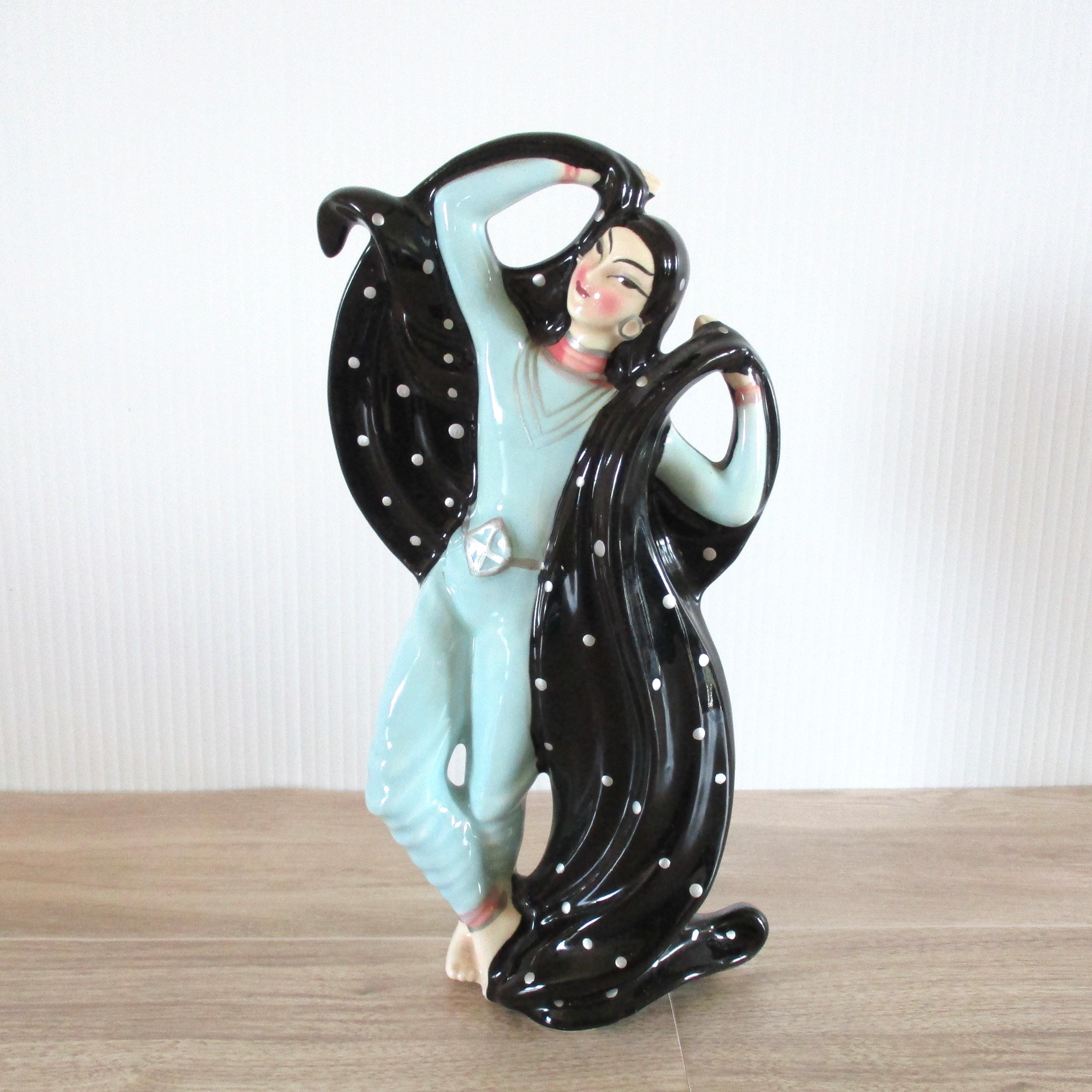 セラミックアーツスタジオ　オリエンタル　40s 50s シッターオブジェ 1950s Asian Figurine - Etsy