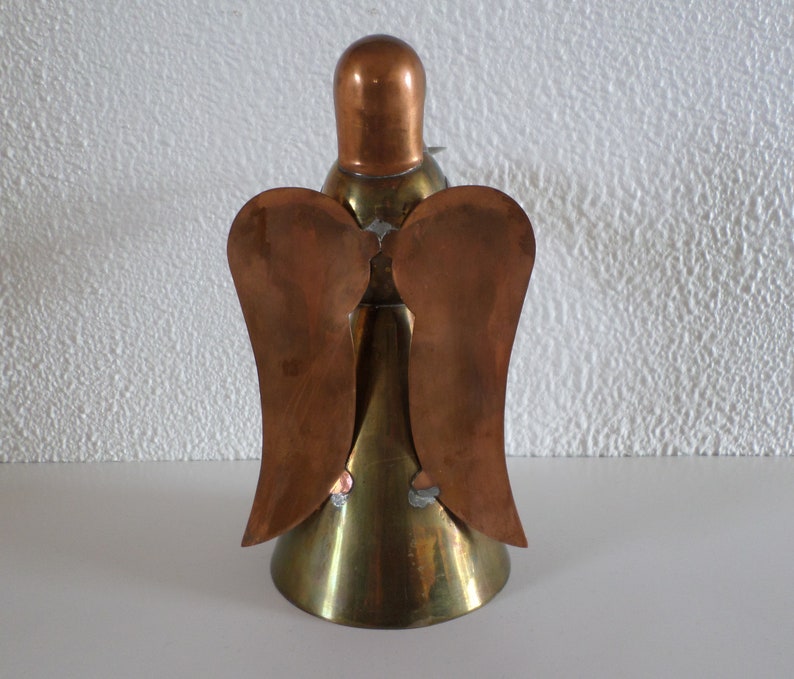 Large Brass and Copper Angel Candle Holder Vintage Metal Etsy