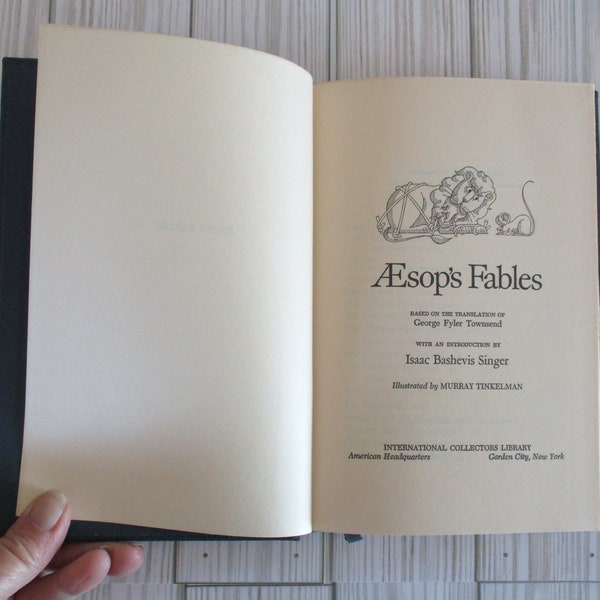 Aesop's Fables, Nelson Doubleday 1968, vintage book, classic children stories, International Collectors Library