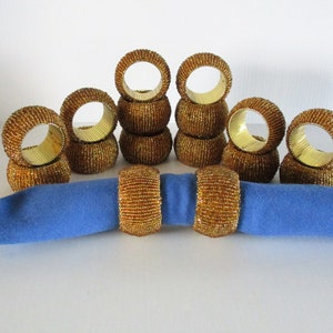 Gold Beaded Napkin Rings , Set of 16 Vintage Holiday Napkin Rings - Etsy
