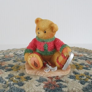 Vintage Cherished Teddies bear, 1999 Enesco figurine, Avon exclusive, Jerome, Cant bear the cold without you