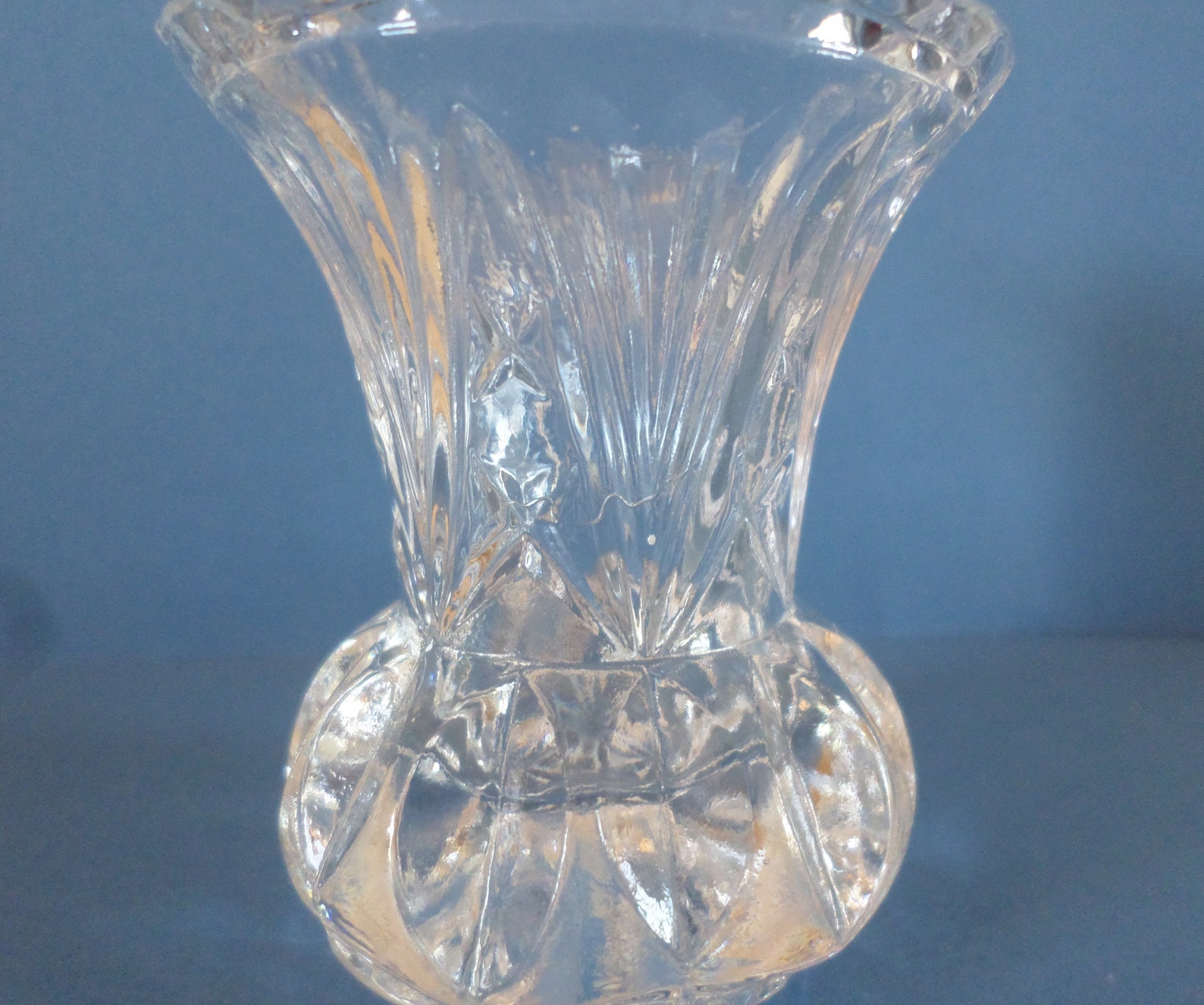 Vintage Cut Glass Toothpick Holder Miniature Vase Etsy