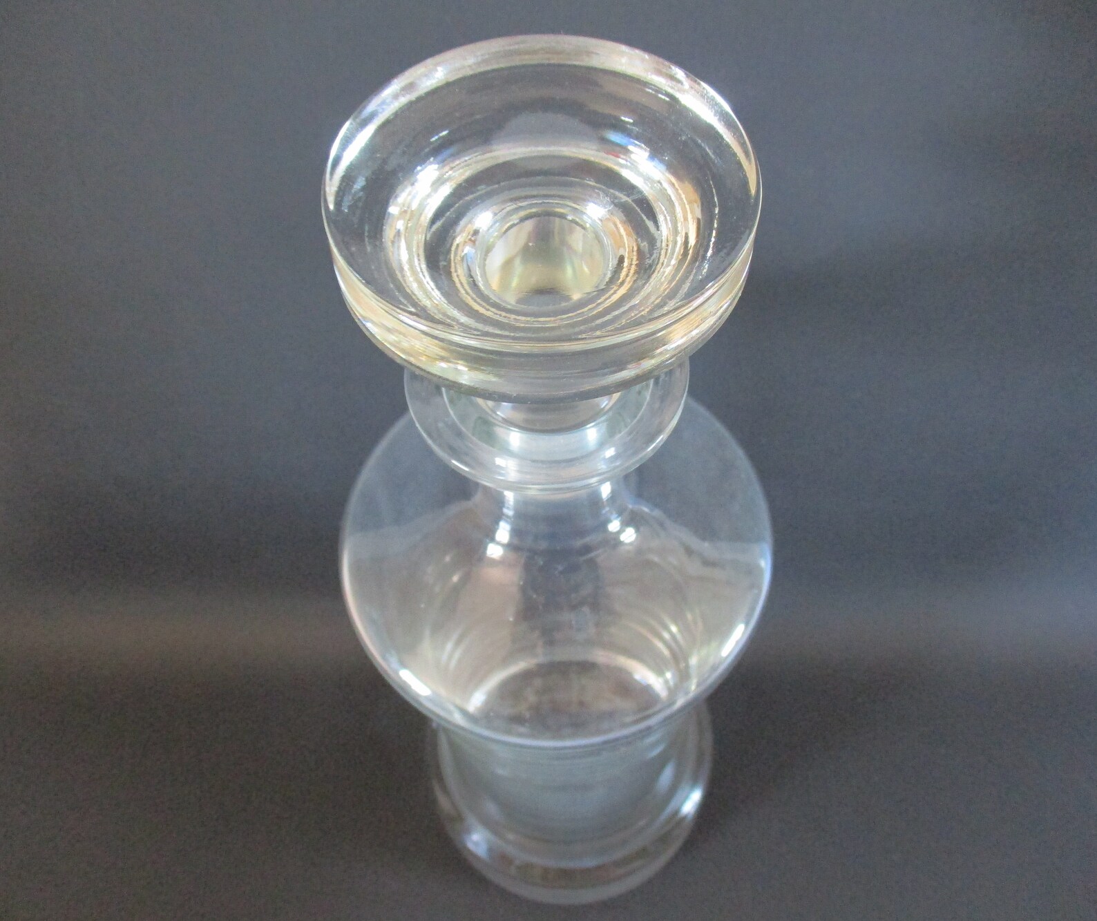 Vintage Heavy Glass Liquor Decanter Thick Bottom Glass Liquor Etsy