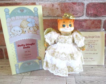 Vintage Goebel Angel Cat doll, Dolly Dingle Dolls by Bette Bell, 1993 Limited Edition, 8 inch