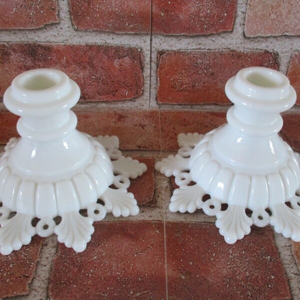 Milk Glass Candle Etsy