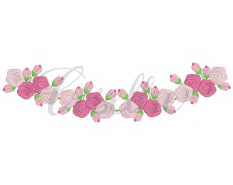 Roses frame embroidery design, Floral frame embroidery design, Roses embroidery design, Tulips design, Font frame, Name frame