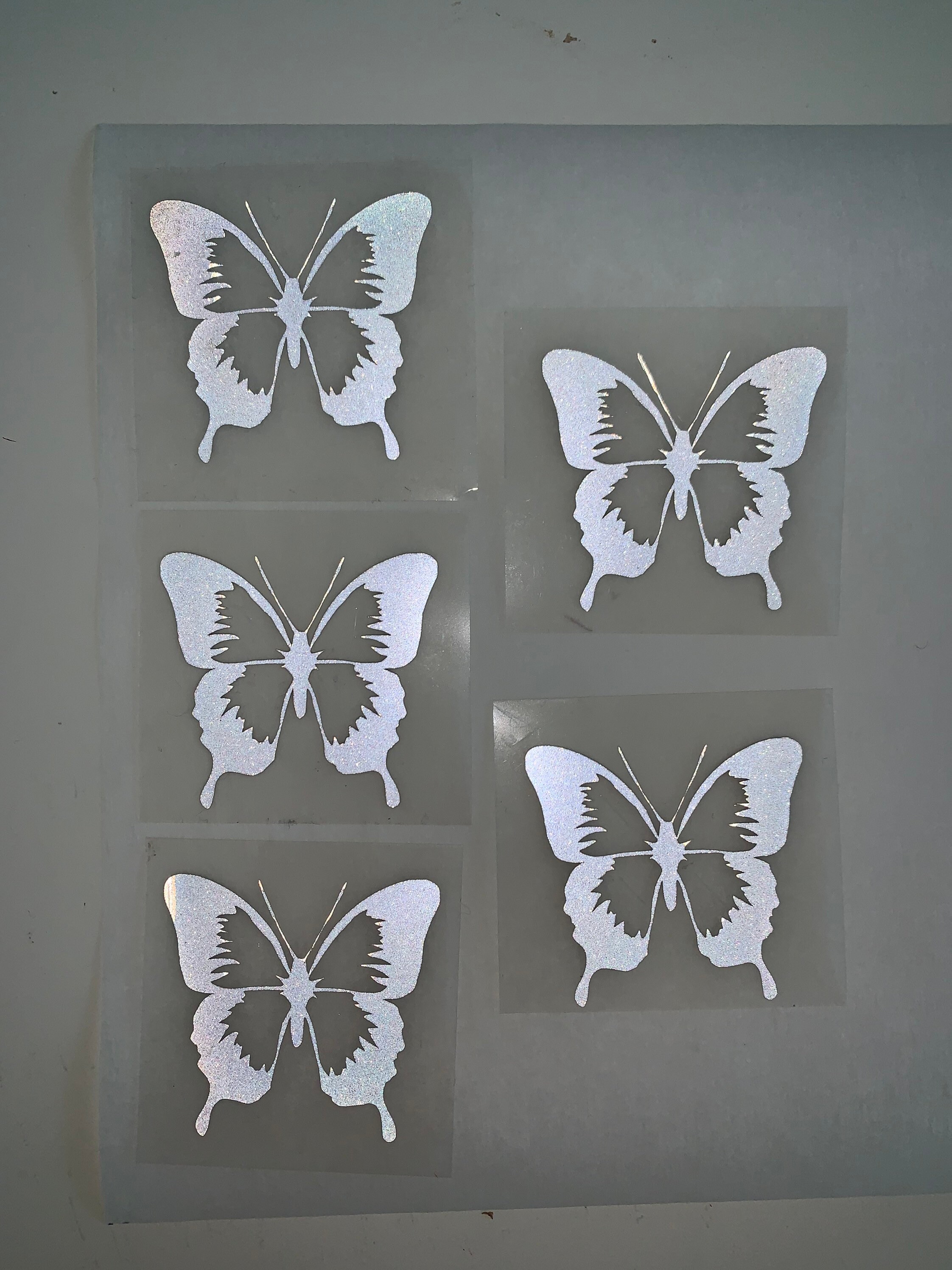 3M Reflective Butterfly Heat Transfer Iron on Vinyl Appliqué - Etsy UK