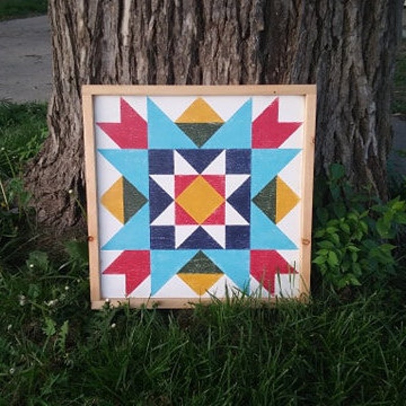 HandPainted Spring Fling Barn Quilt Rustic Farmhouse Decor Etsy