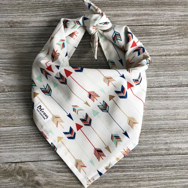On the Straight and Narrow Arrow Dog Bandana