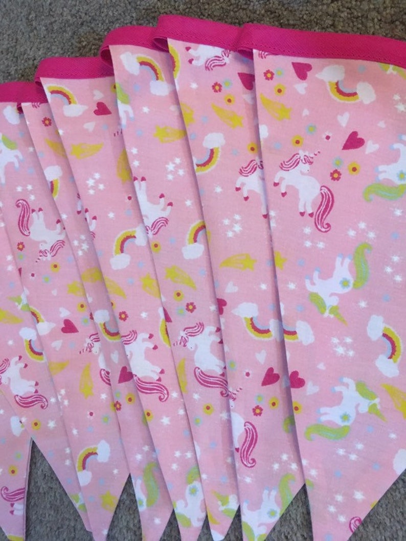 nursery handmade girls bedroom lilac /& pink party birthday gift Unicorn bunting