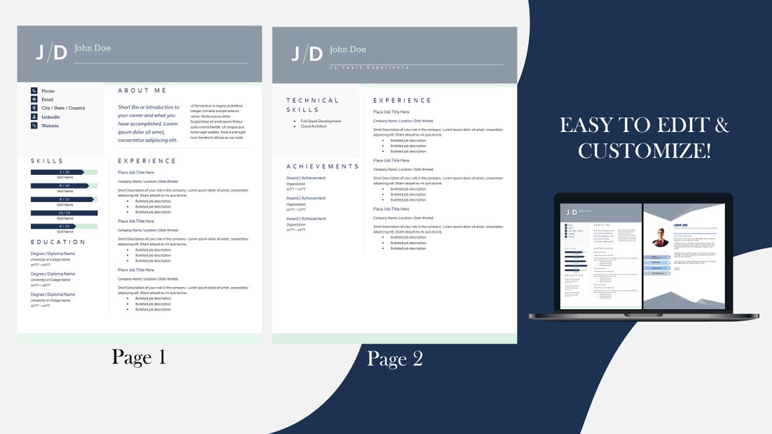 Professional Modern Resume Template - Il 1080xN.5842117977 Mu9n 