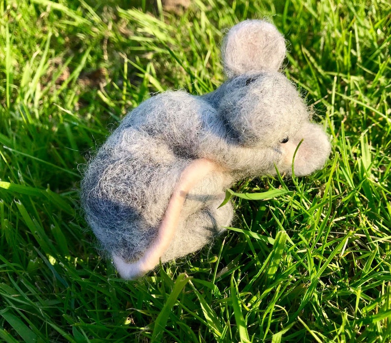 Needle Felted Sleeping Mouse Miniature One off and Etsy