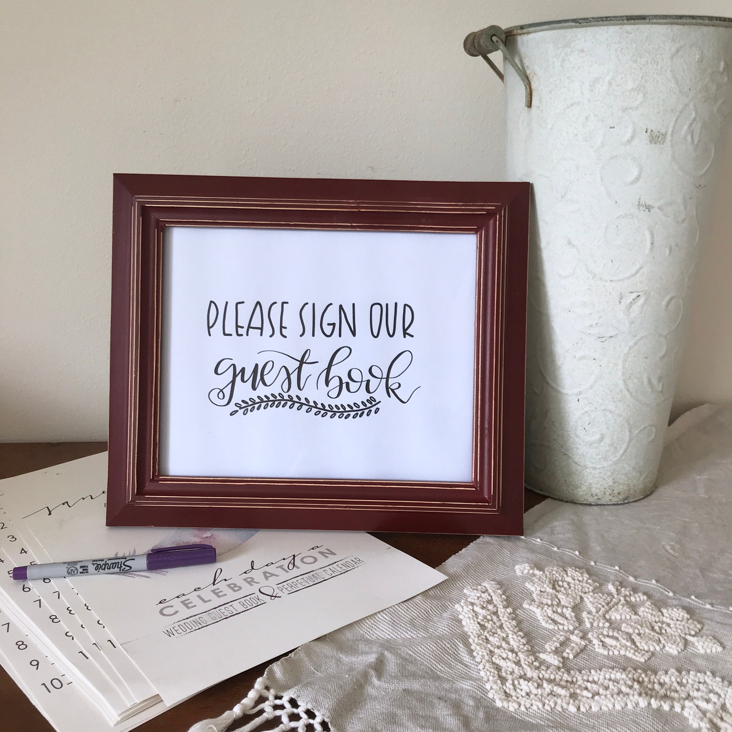 Please Sign Our Guest Book Digital Print Printable Art Wedding | Etsy