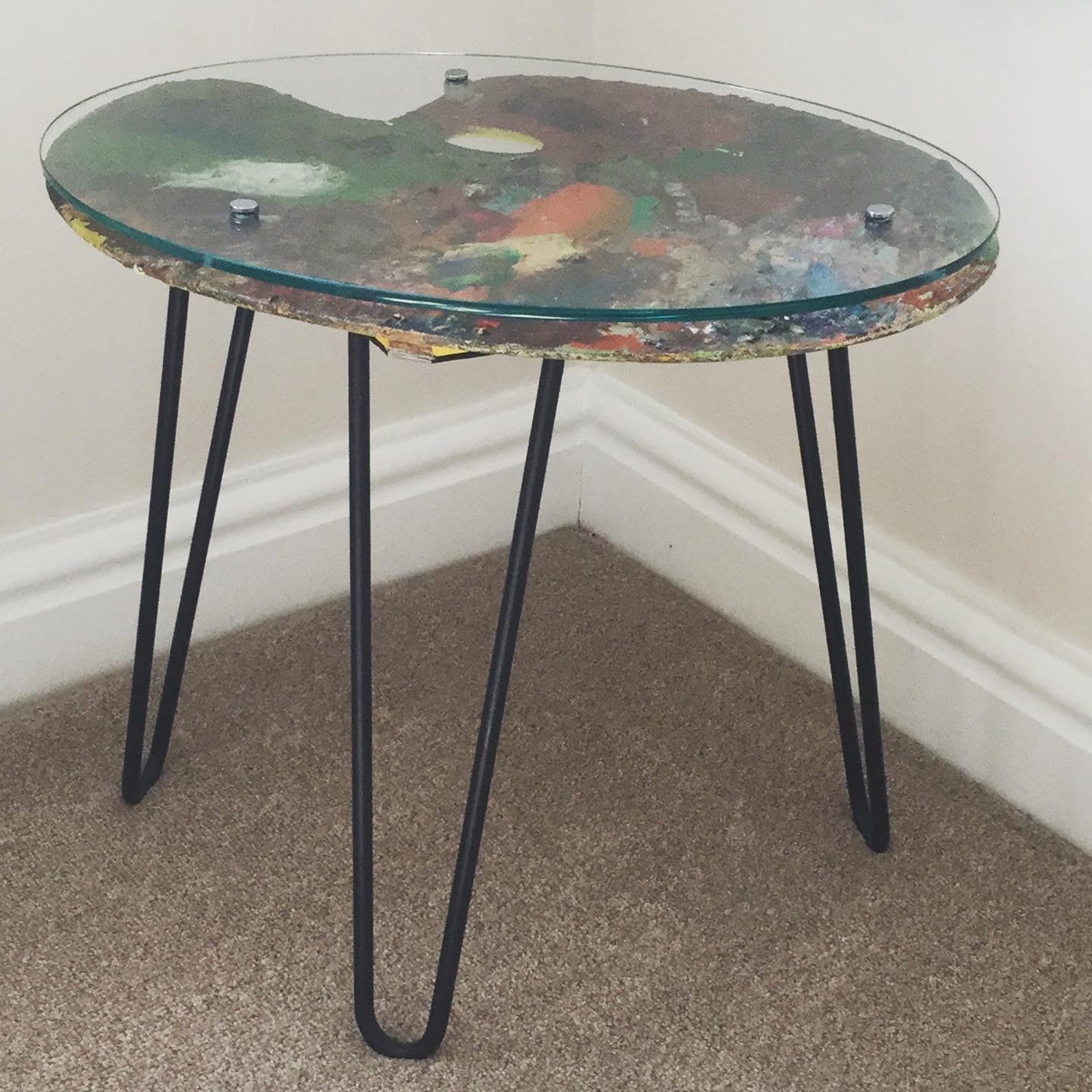 Antique French Artist Palette Table Etsy