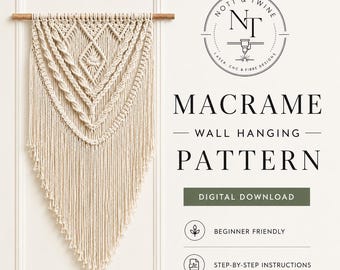 Large Macrame Wall Hanging PDF | Intermediate Boho Fibre Art Tutorial | Instant Digital Download