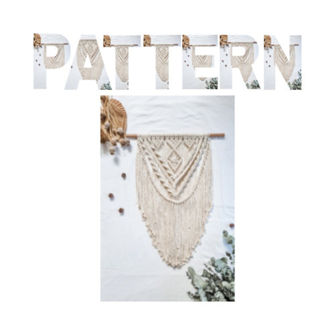 PDF Pattern Macrame Large Wall Hanging // Macrame Intermediate PATTERN ...