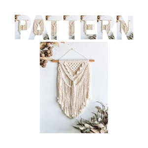 PDF Pattern Macrame Beginners Wall Hanging // Macrame Wall Art // Home Decor