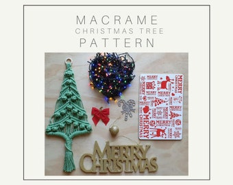 PATTERN // Macrame Christmas Tree Pattern // Advanced // Digital Download
