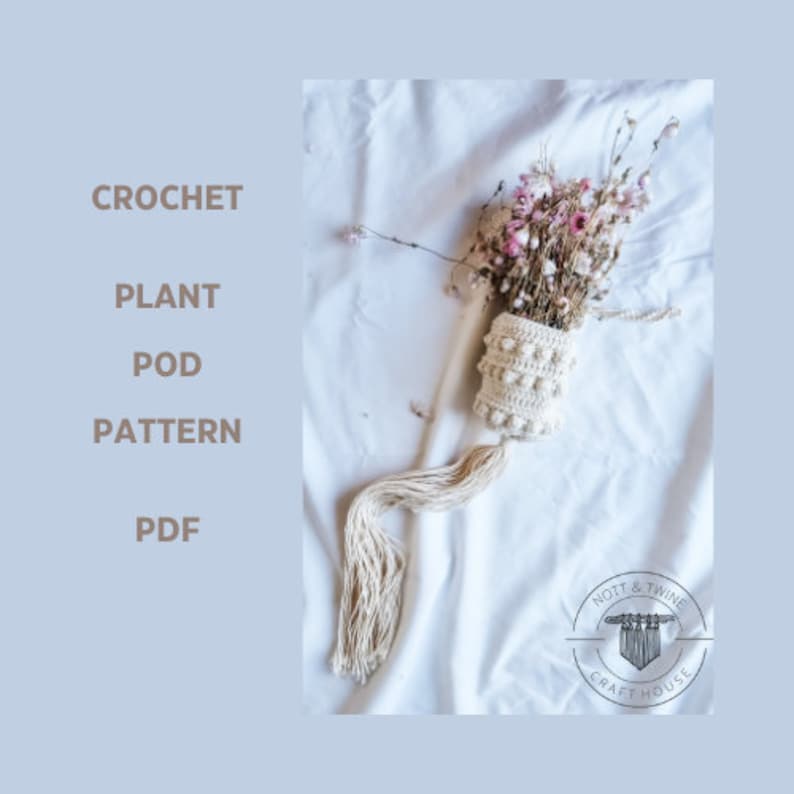 PATTERN// Crochet Plant hanger // Plant Pod // Home Decor image 1