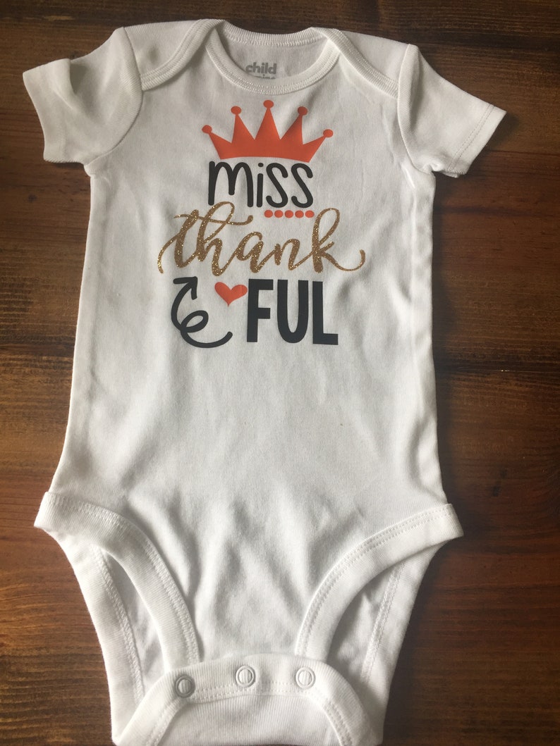 Miss Thankful OnesieThanksgiving OnesieGirls Thanksgiving Girls Fall Onesie
