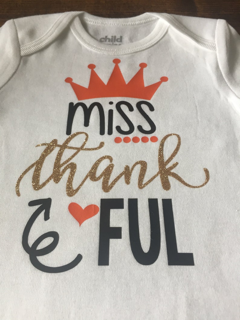 Miss Thankful OnesieThanksgiving OnesieGirls Thanksgiving Girls Fall Onesie