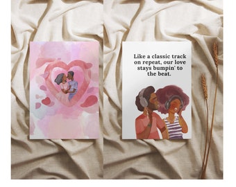 Printable Valentine's Day Cards for African American, Black Love  PDF & PNG