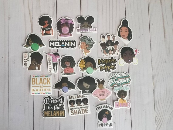 Melanin Magic Stickers L Black Girl Magic Stickers L Melanin | Etsy