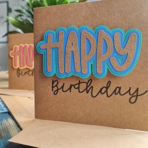 GELUKKIGE verjaardagskaart | Vierkante verjaardagskaart voor haar | Felicitaties aan hem | Kaart voor beste vriend | Verjaardagskaart jongens | Wenskaart