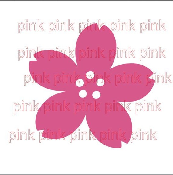 Pink Japanese Cherry Blossom Flower Design files svg studio3 | Etsy